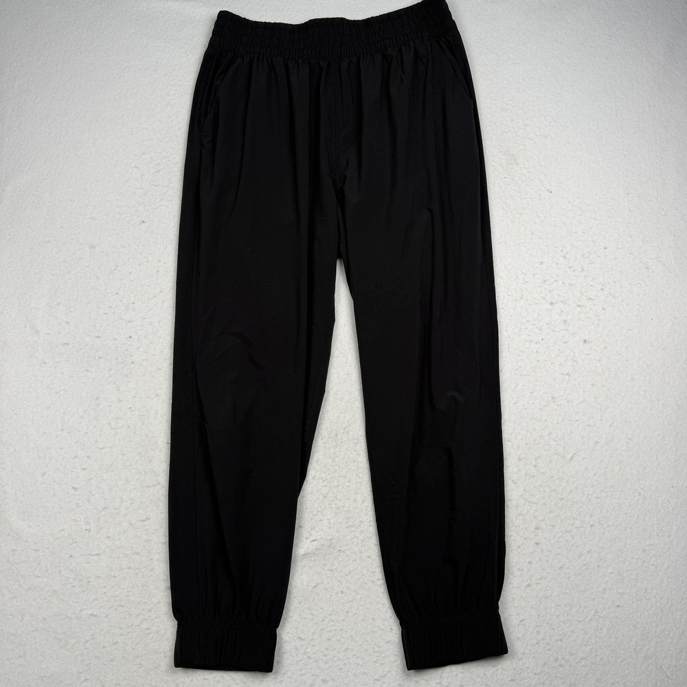 Vuori Jogger Pants Women's Large Gray Woven Elastic Waist Cuffed Athletic